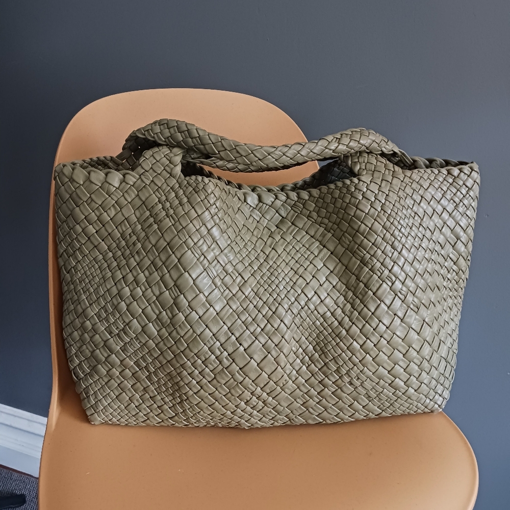 Falor F 7349 Woven Tote Shoulder Bag